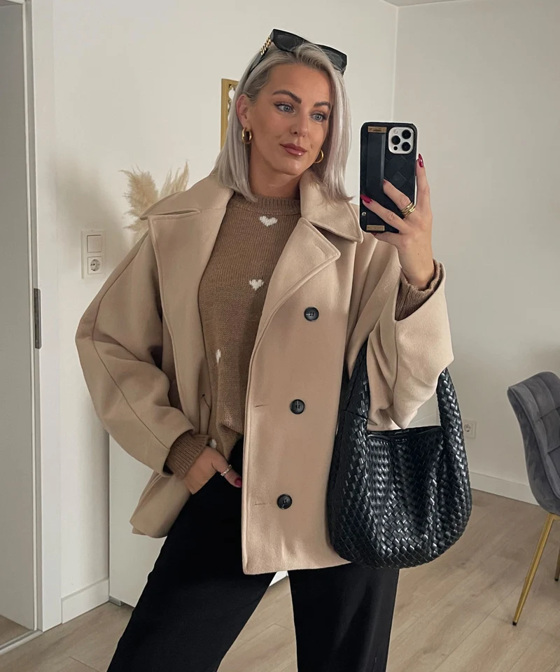 Oversize Jacke Joana Beige