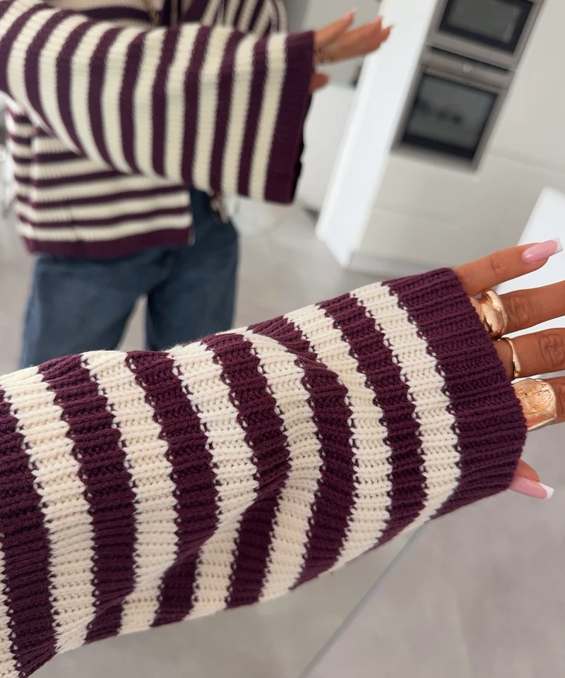 Zip Pullover Rani Weinrot