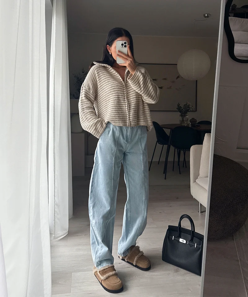 Barrel Jeans Kelia Hellblau