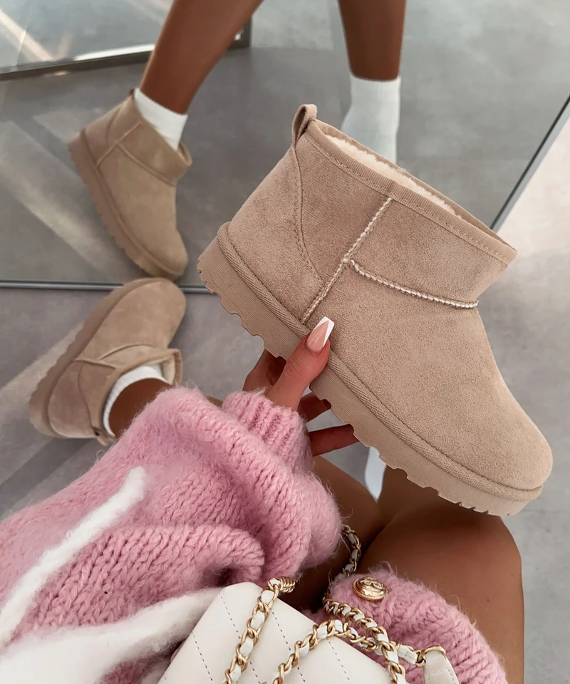 Gefütterte Boots Sana Beige