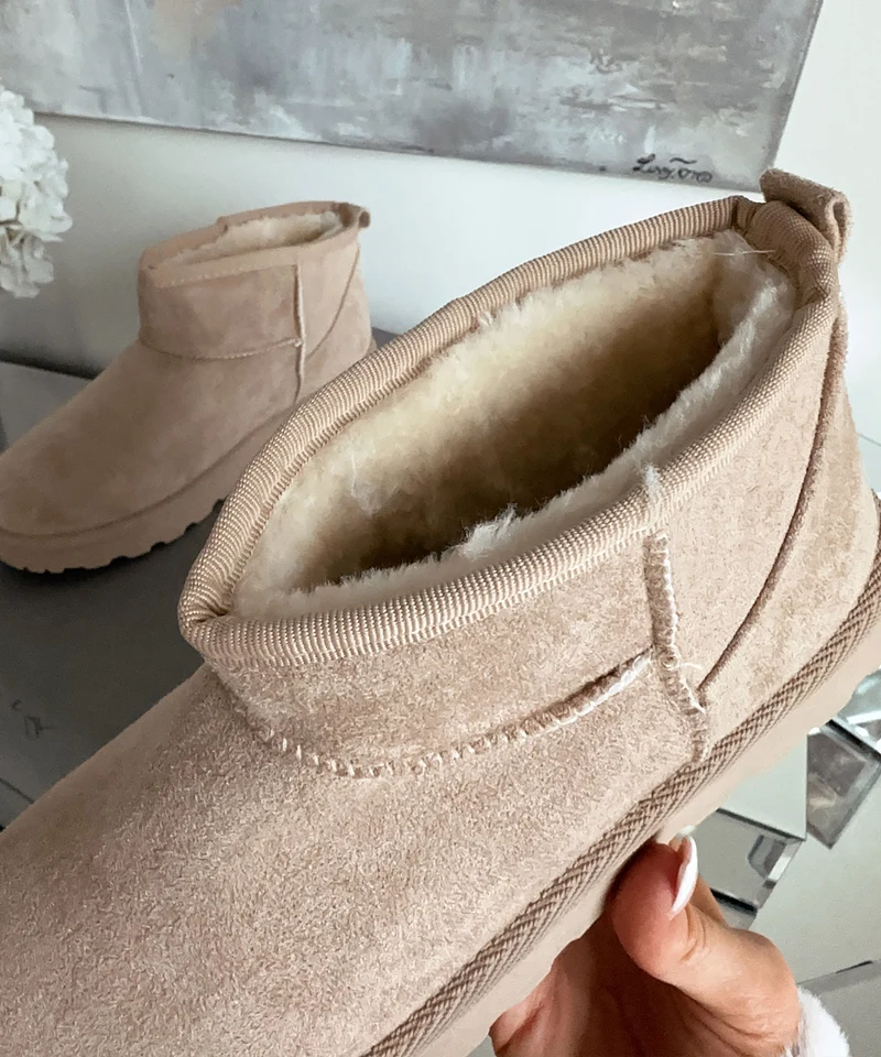 Gefütterte Boots Sana Beige