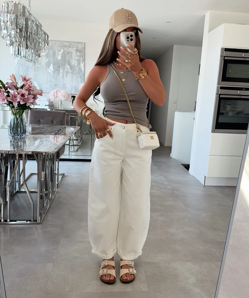 Stretch Balloon Jeans Aleno Weiß