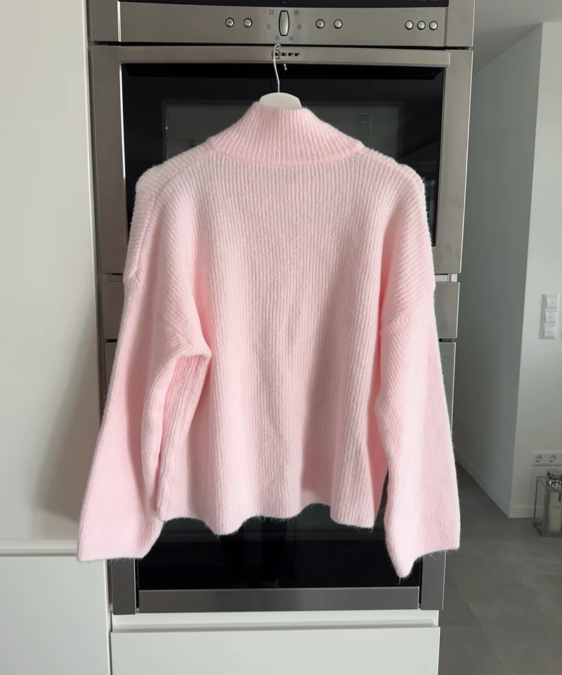 Zip Strickjacke Helena Uni Hellrosa