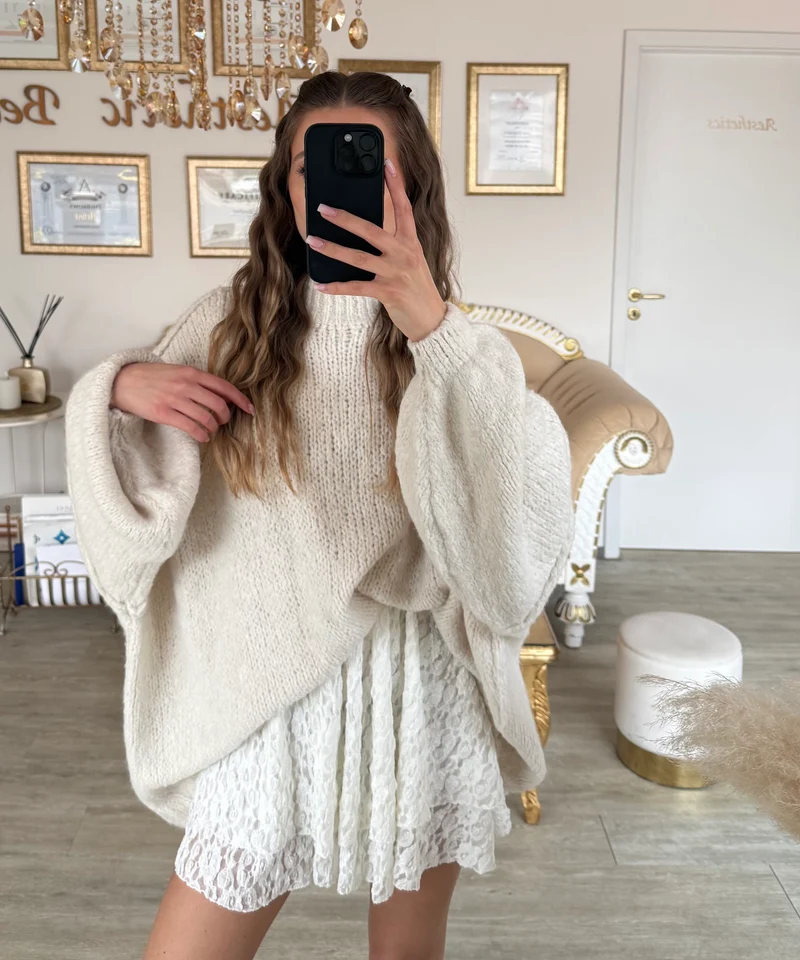 Hosenrock mit Spitze Liwa Creme