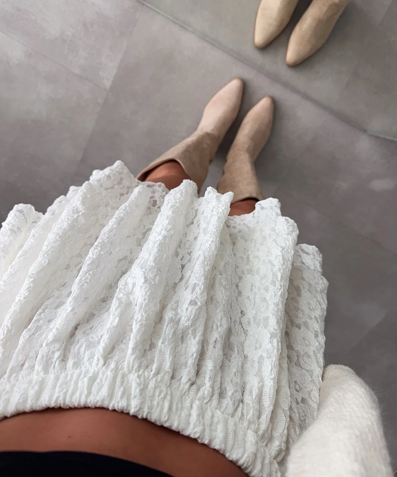 Hosenrock mit Spitze Liwa Creme