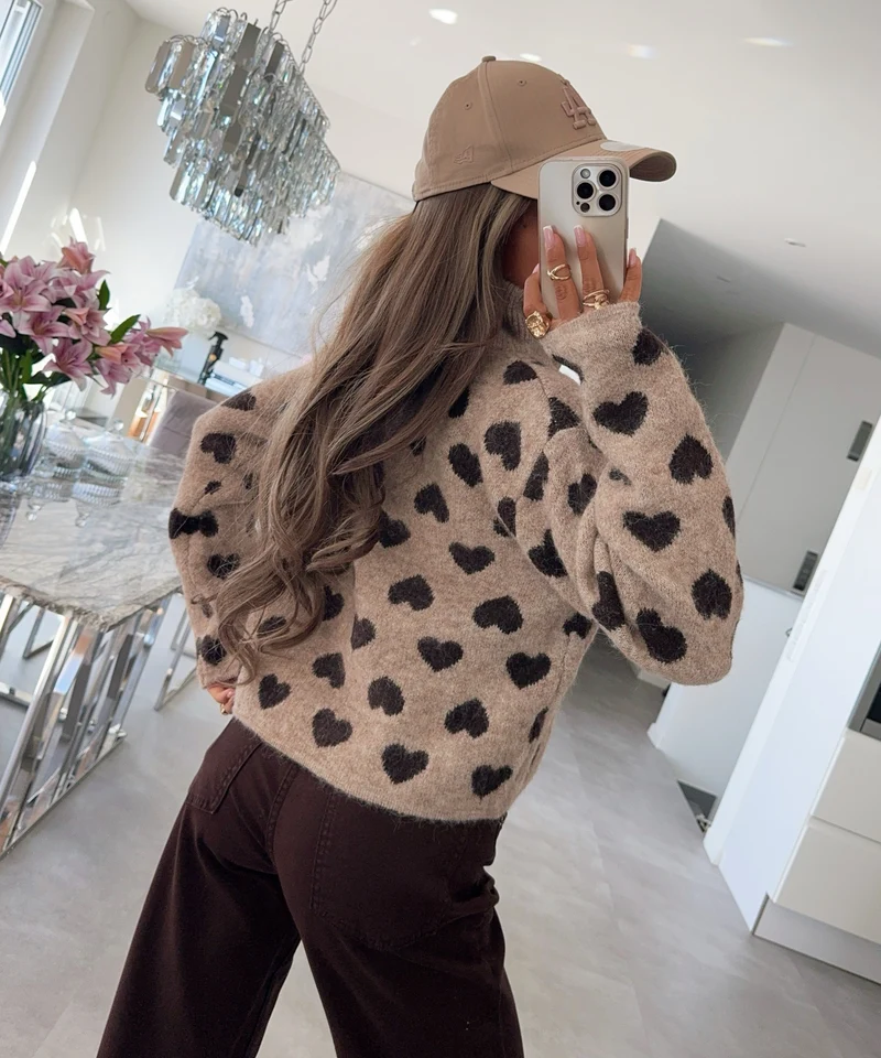 Zip Jacke Pia Herz Taupe
