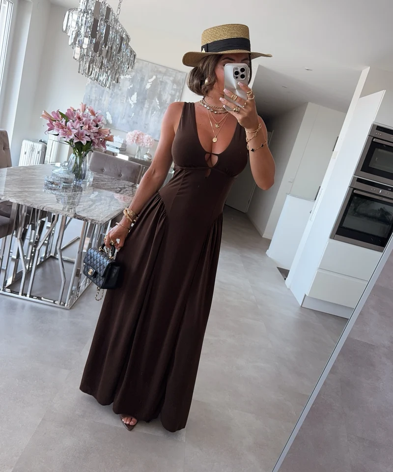 Maxi Kleid Junia Braun