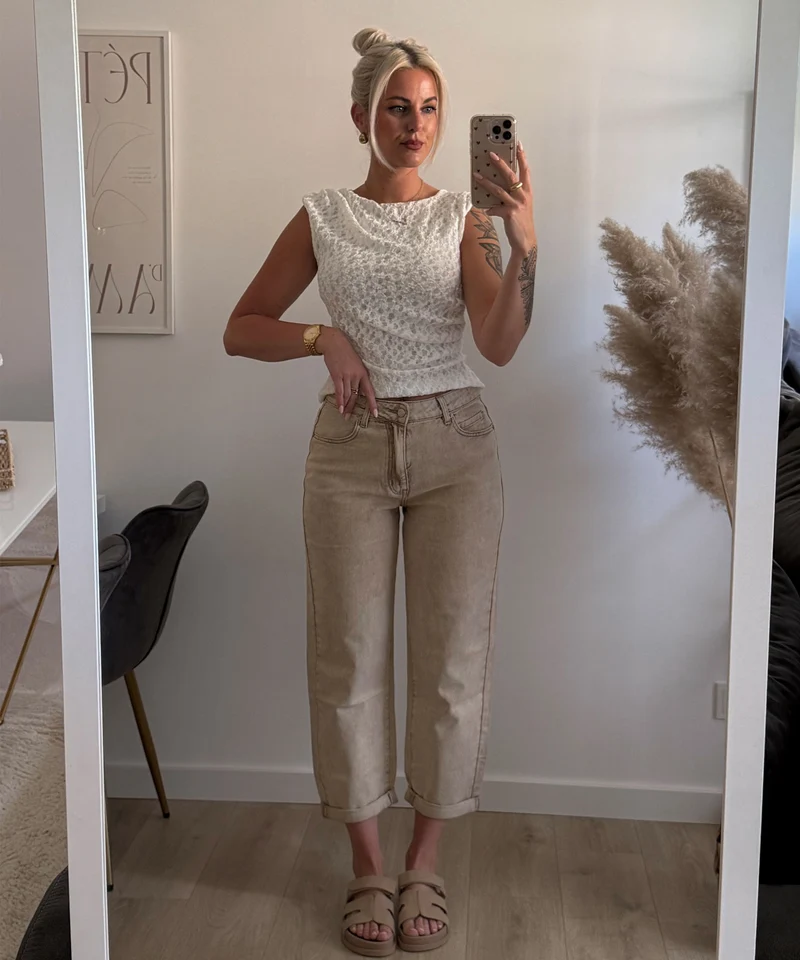 Pantoletten Kehlani Dunkelbeige