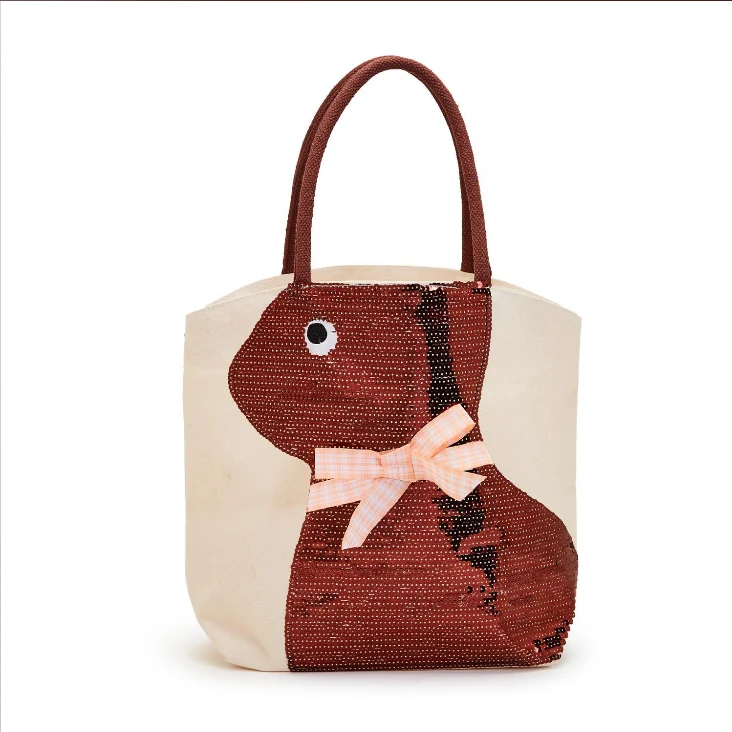 Two's Company Sequin Bunny Tote Bag