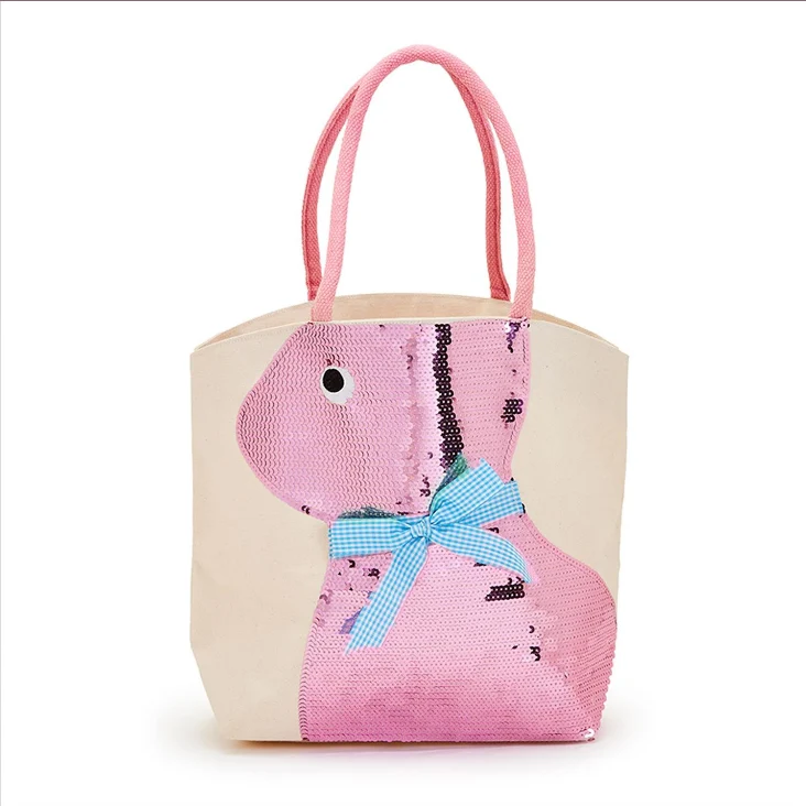 Two's Company Sequin Bunny Tote Bag