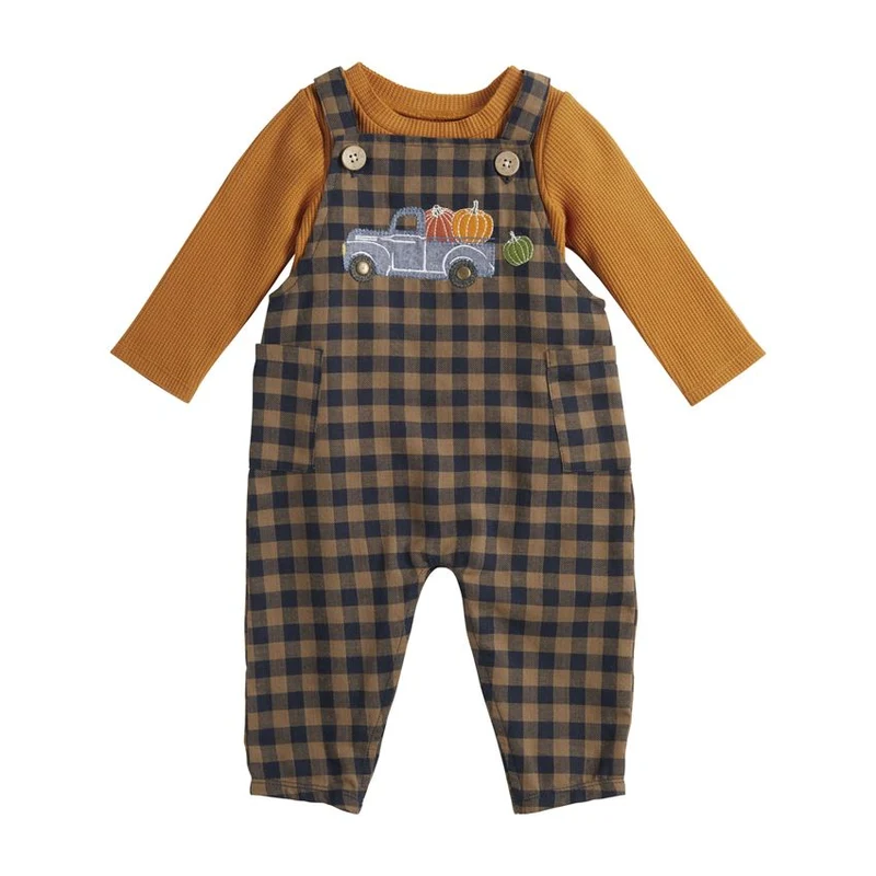 Mudpie Truck Applique Overalls