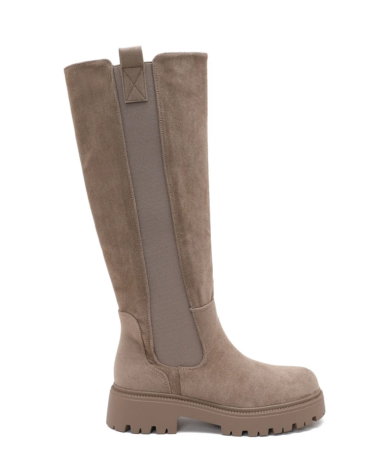 Stiefel Ivi Taupe Wildleder