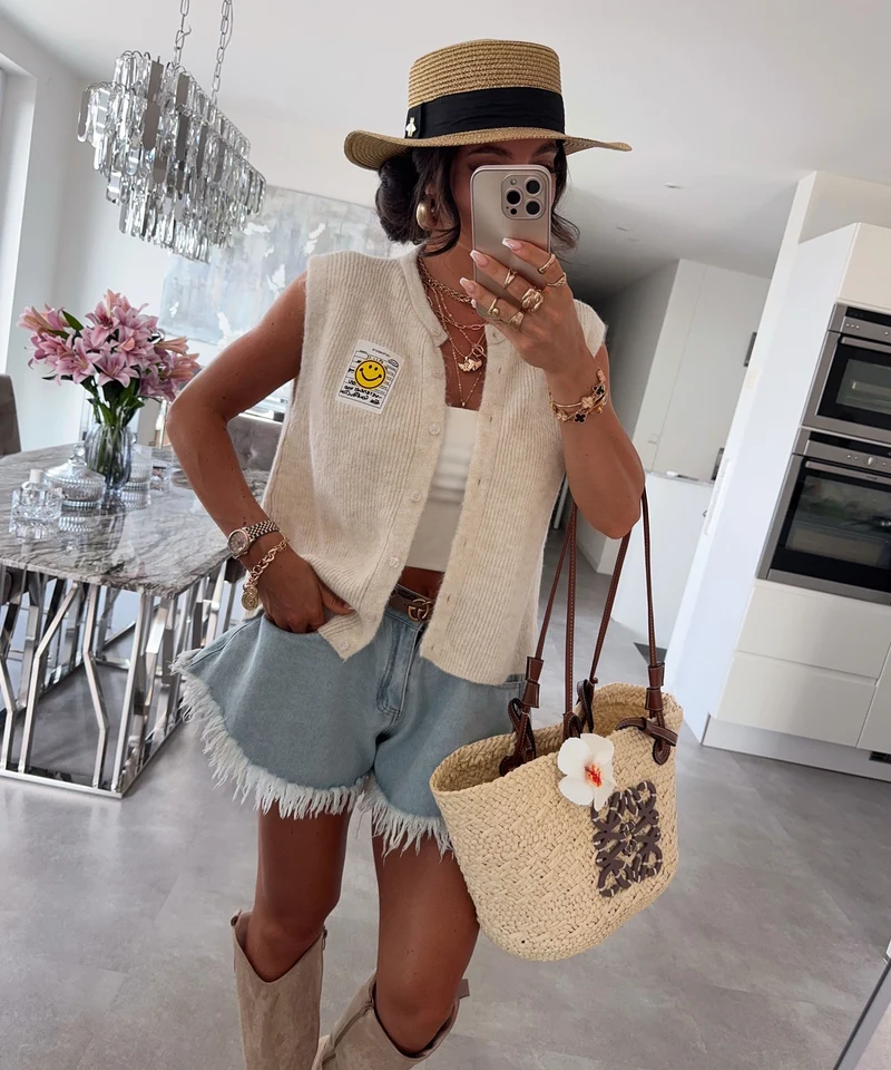 Weste Riula Beige