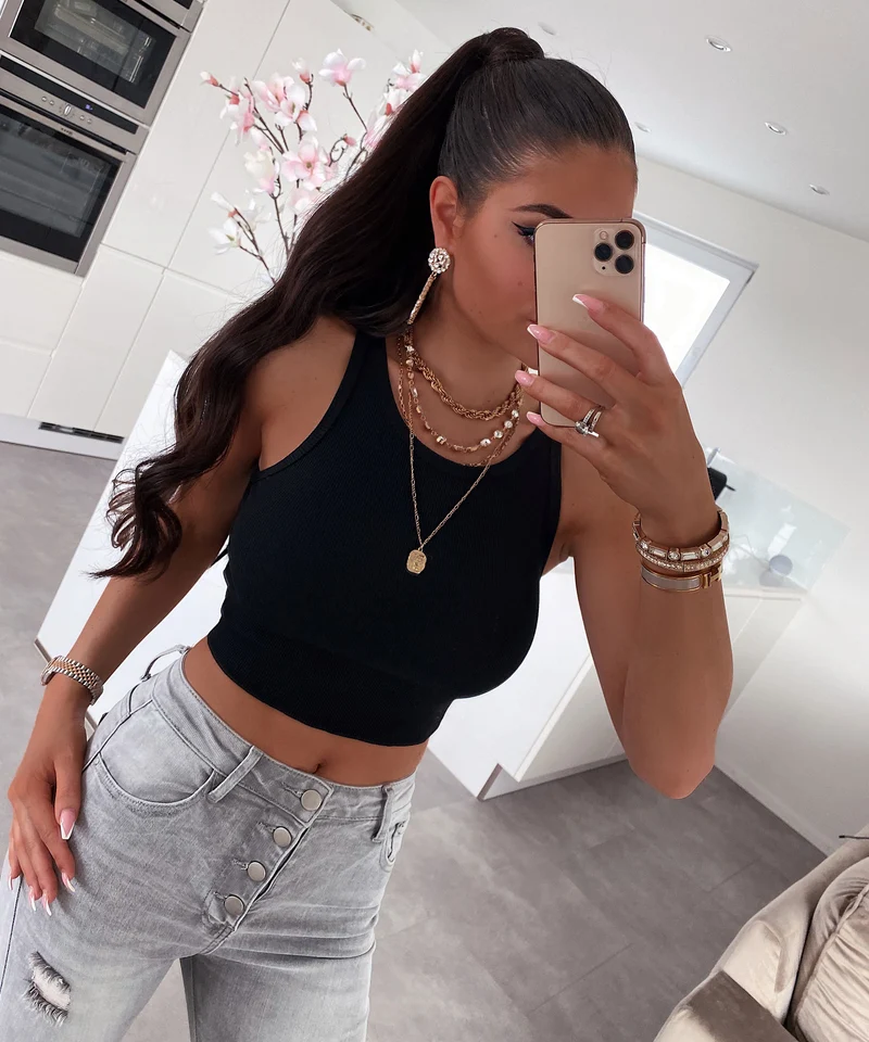 Top Chamie Schwarz