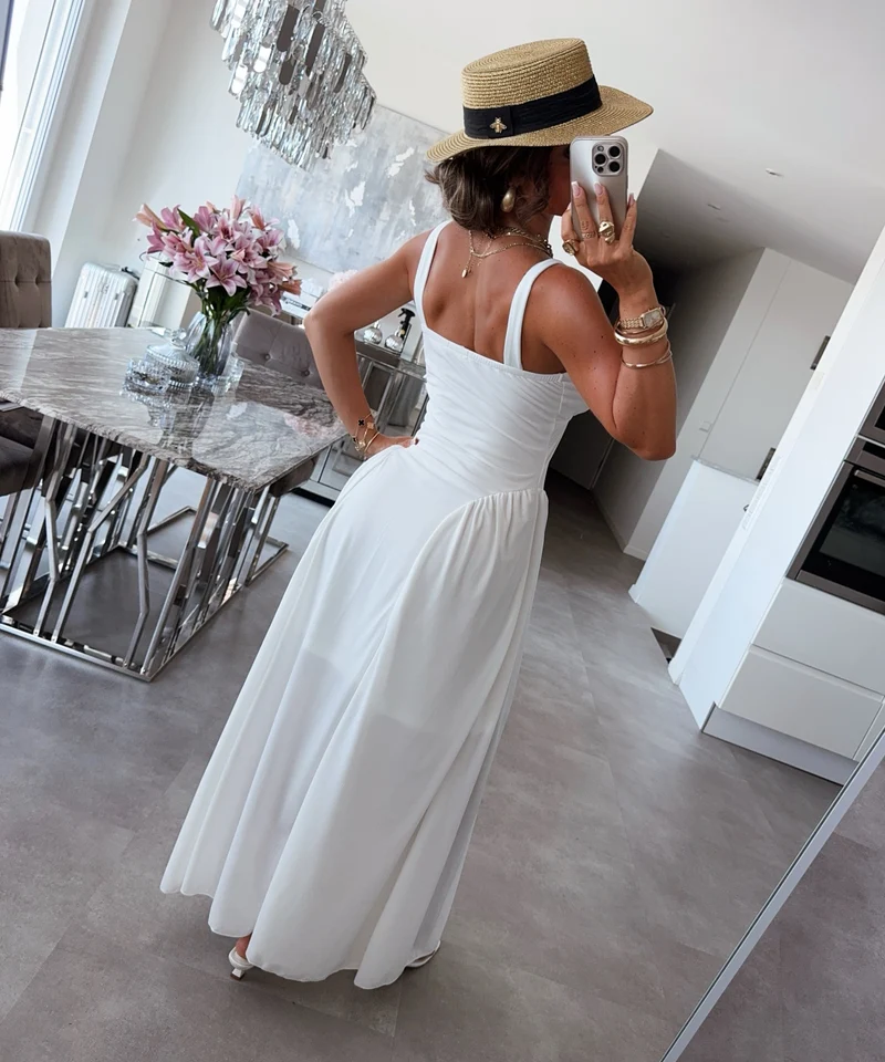 Maxi Kleid Junia Weiß