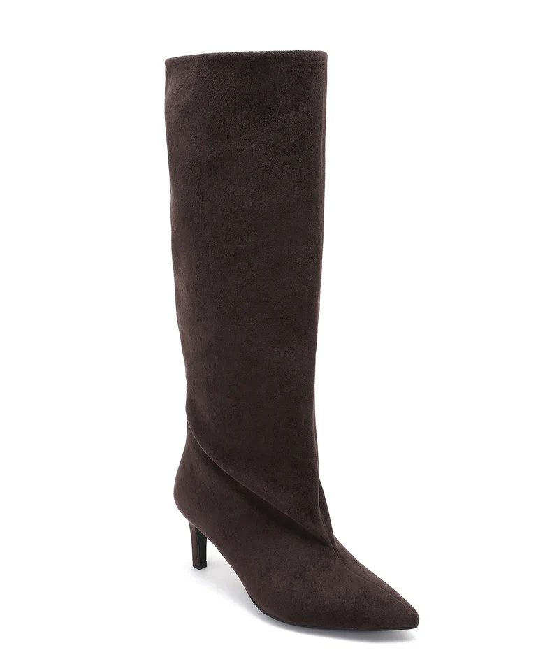 Stiletto Wildleder Stiefel Auri Braun