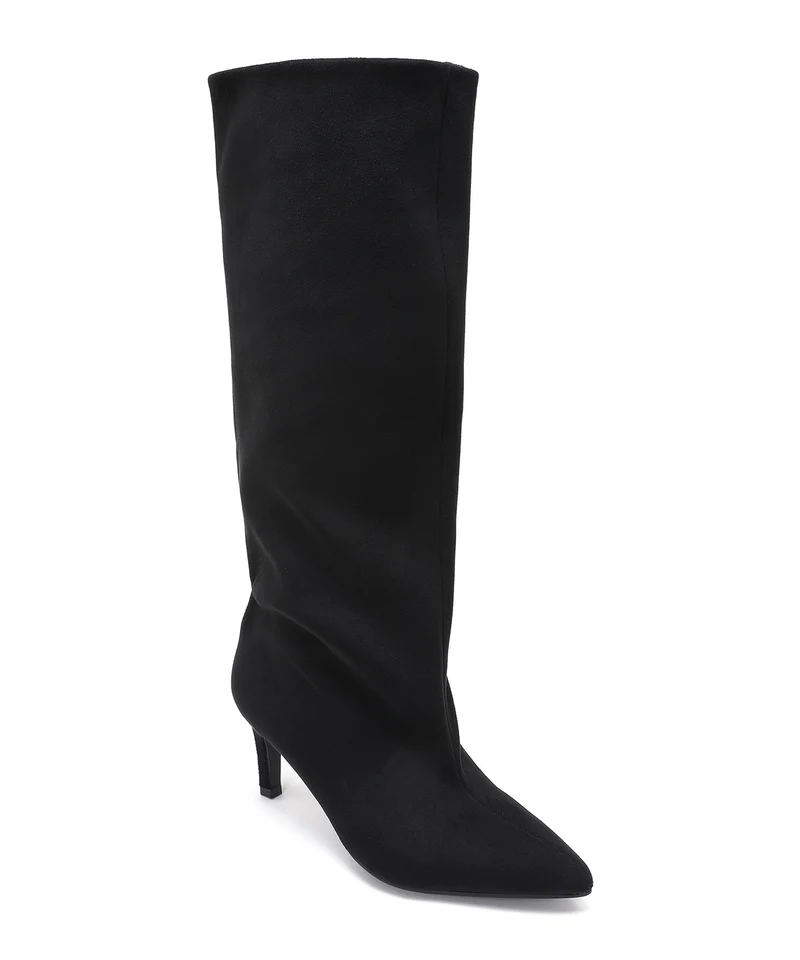 Stiletto Wildleder Stiefel Auri Schwarz