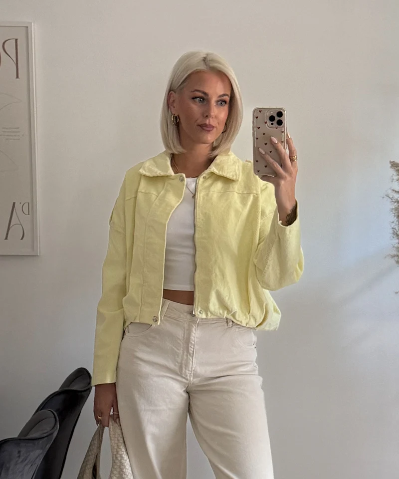 Cord Jacke Amber Gelb