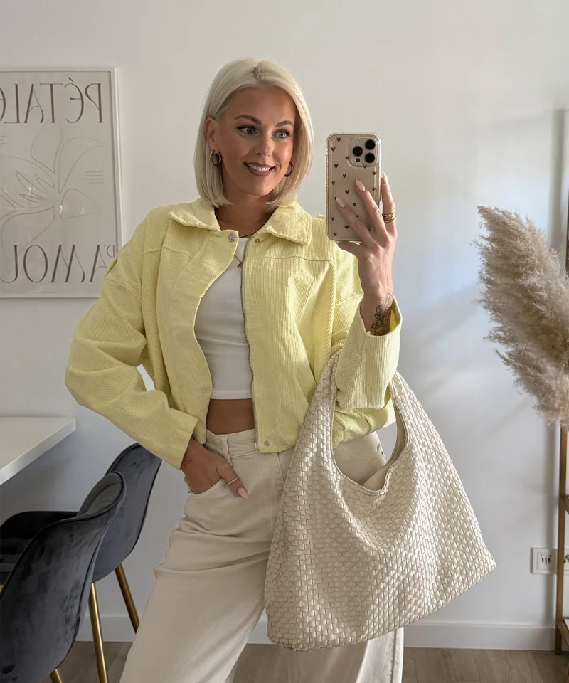 Cord Jacke Amber Gelb