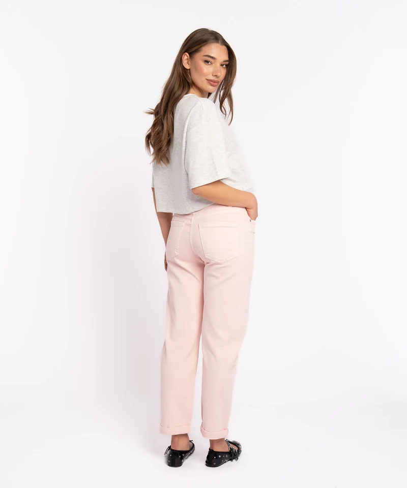 Stretch Mom Jeans Leava Rosa