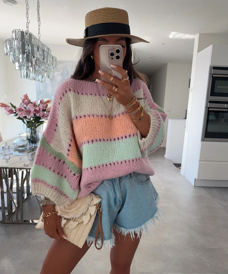 Strick Shirt Olana Rosa