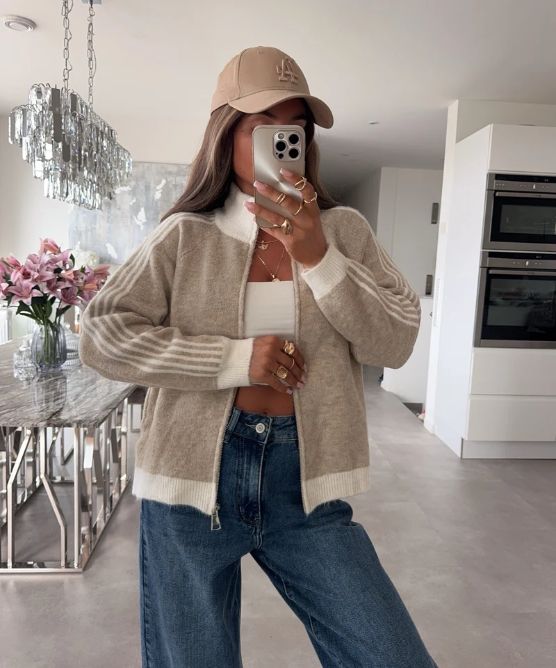 Zip Jacke Idun Taupe