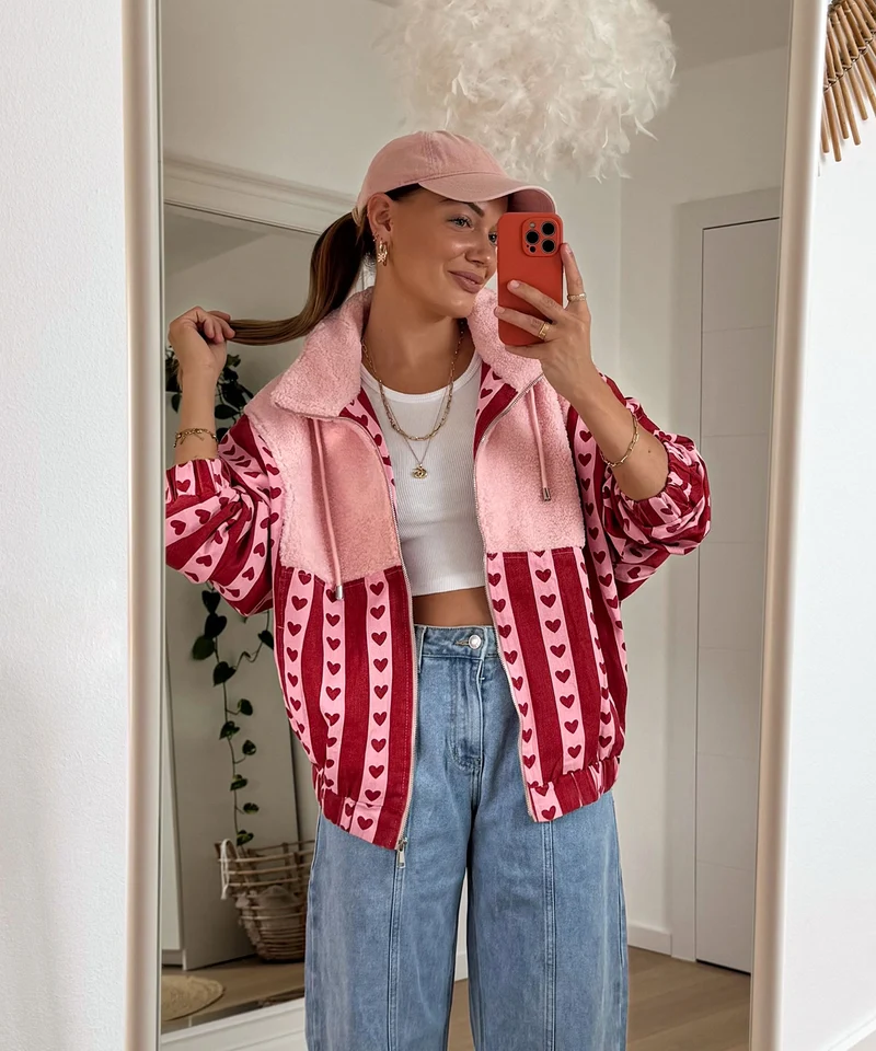 Zip Jacke Emma Rot Pink