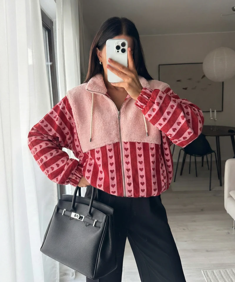 Zip Jacke Emma Rot Pink