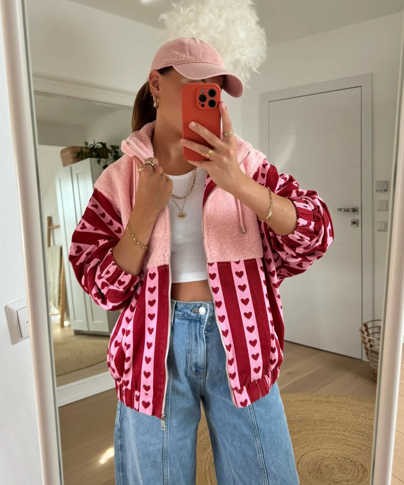Zip Jacke Emma Rot Pink