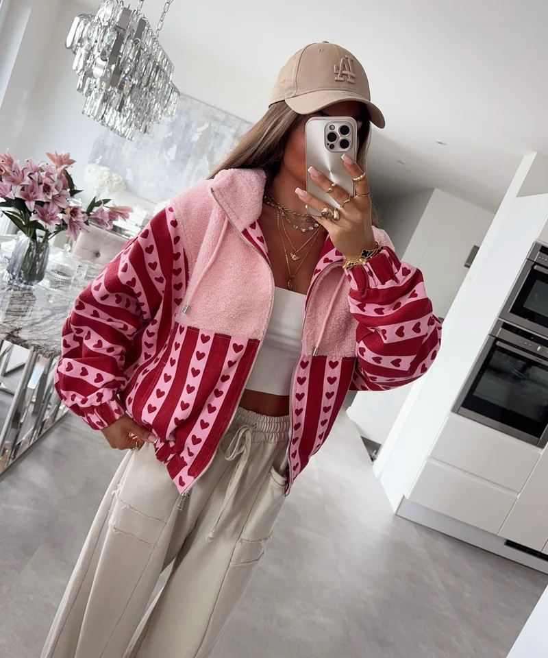 Zip Jacke Emma Rot Pink