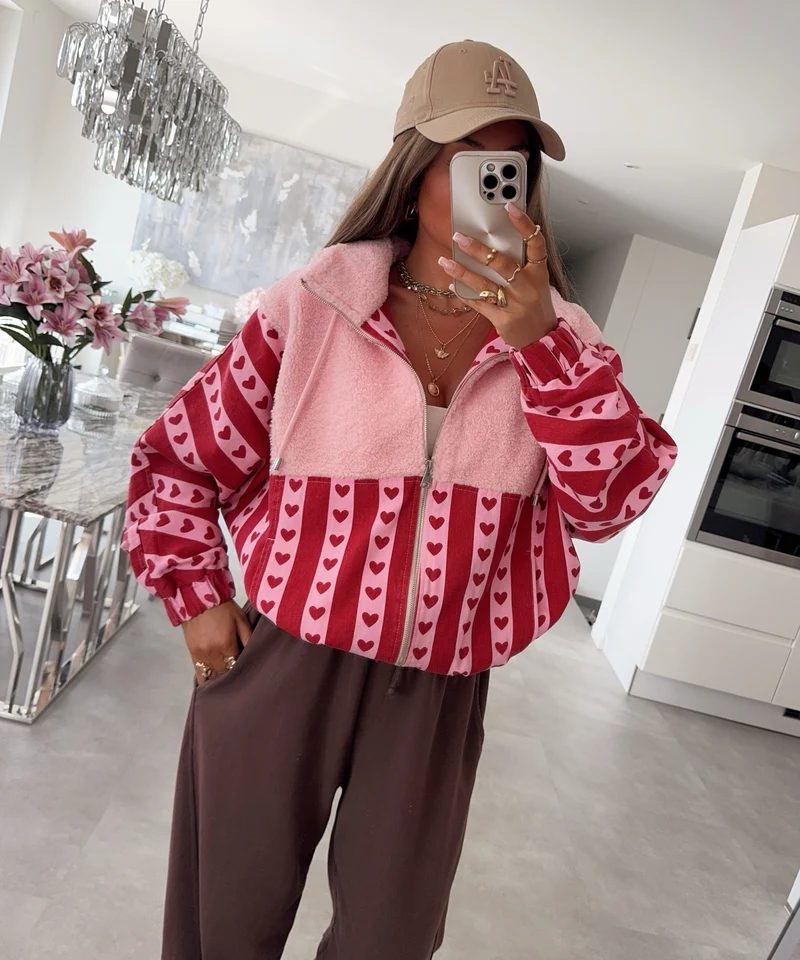 Zip Jacke Emma Rot Pink