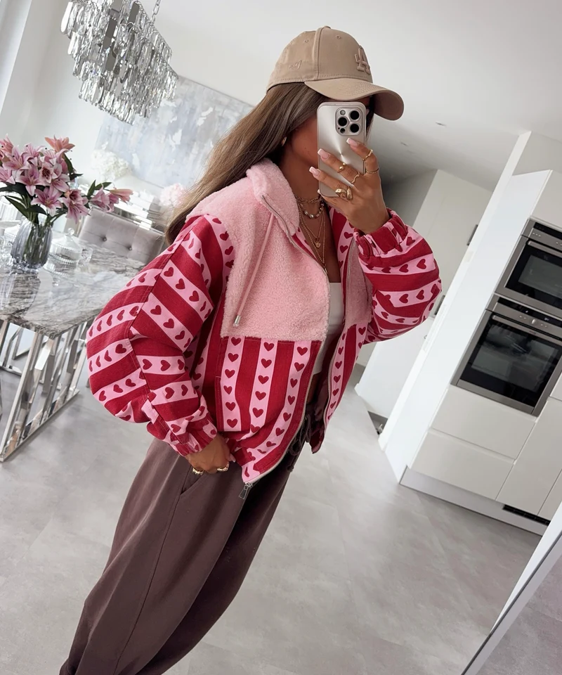 Zip Jacke Emma Rot Pink