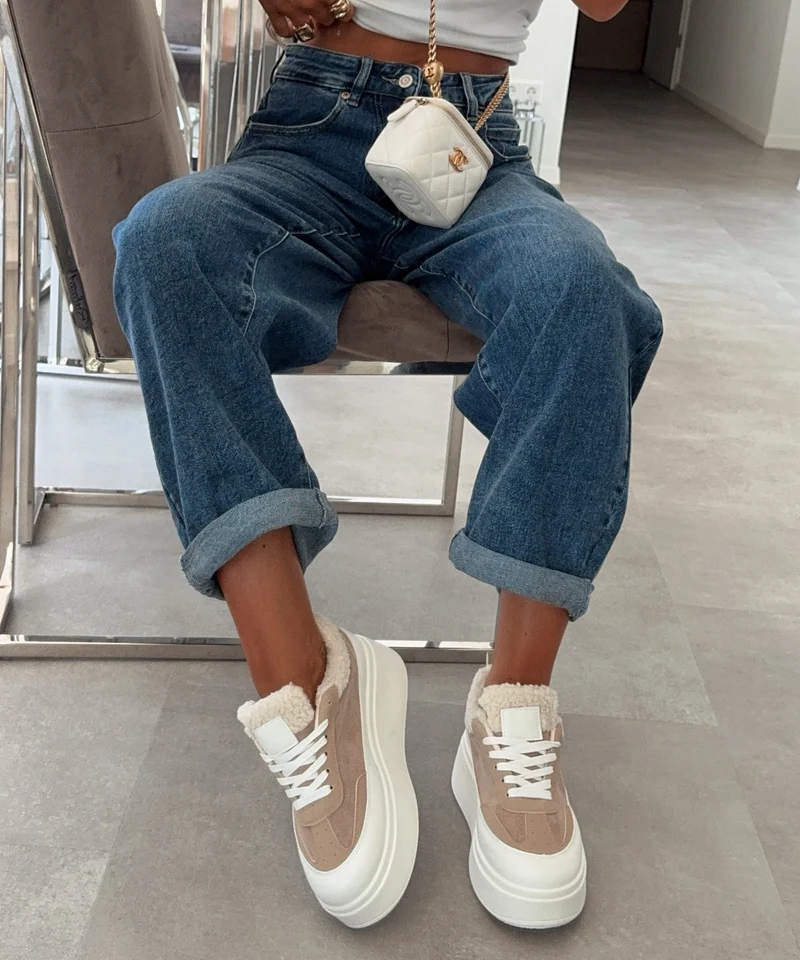 Teddyfell Plateau Sneaker Nuva Beige