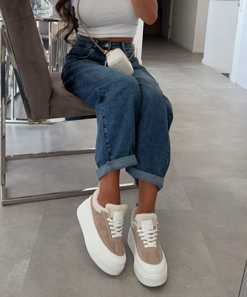 Teddyfell Plateau Sneaker Nuva Beige