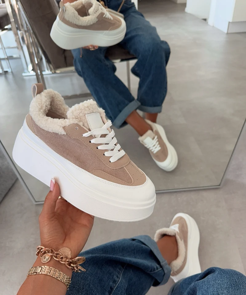 Teddyfell Plateau Sneaker Nuva Beige