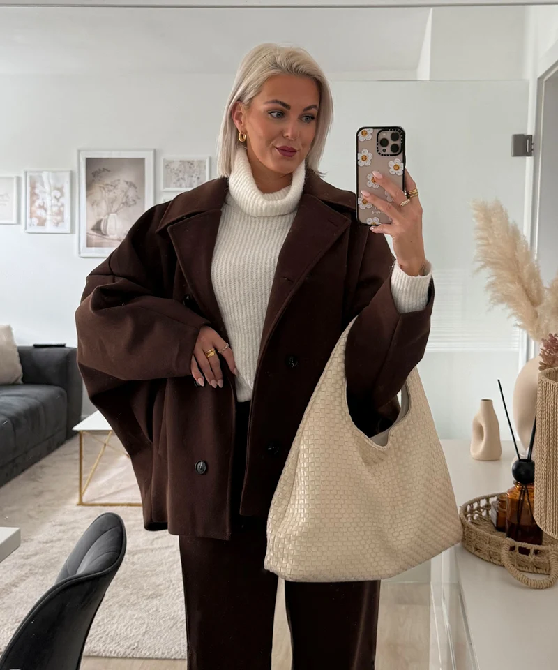 Oversize Jacke Joana Dunkelbraun