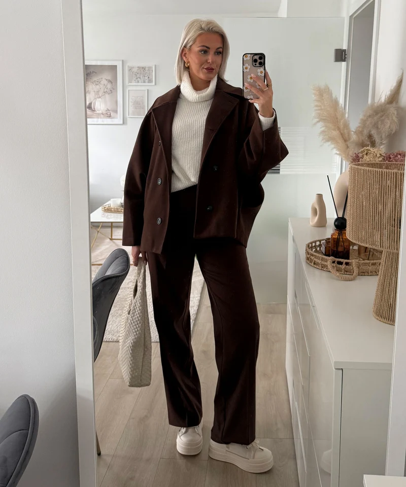 Oversize Jacke Joana Dunkelbraun