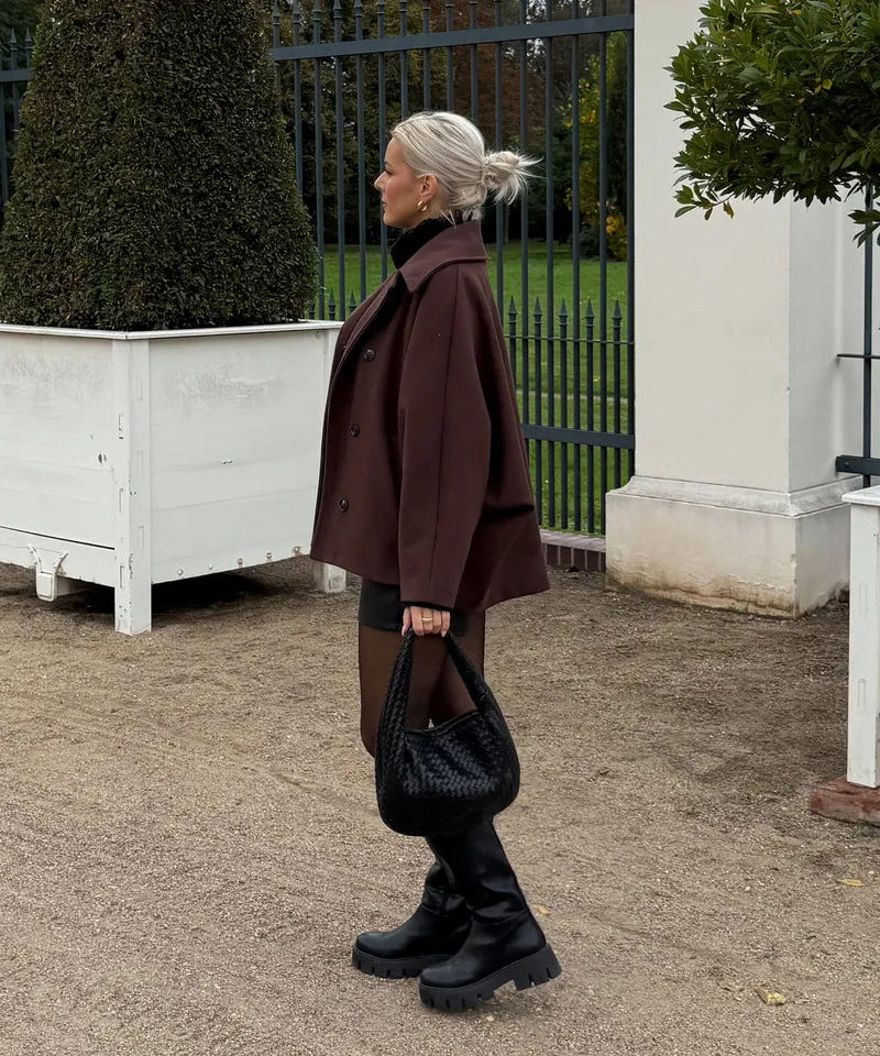 Oversize Jacke Joana Dunkelbraun
