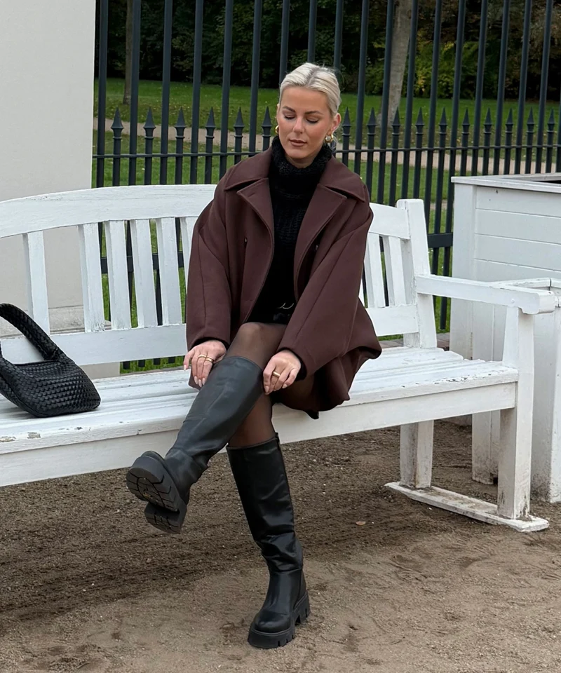 Oversize Jacke Joana Dunkelbraun