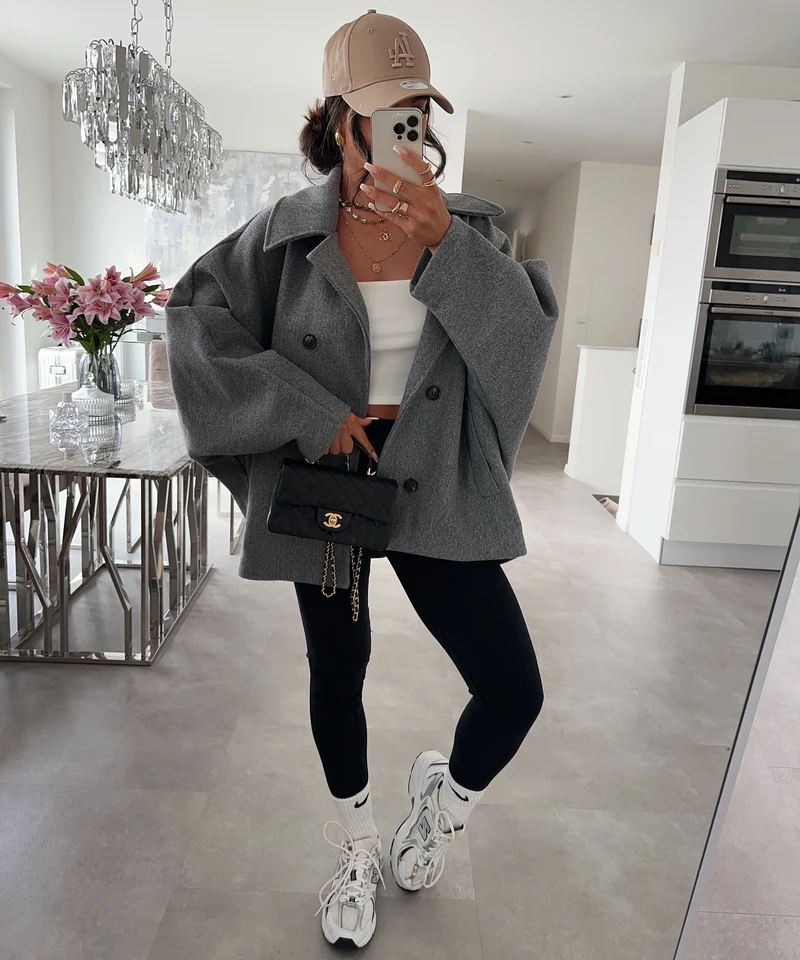 Oversize Jacke Joana Grau