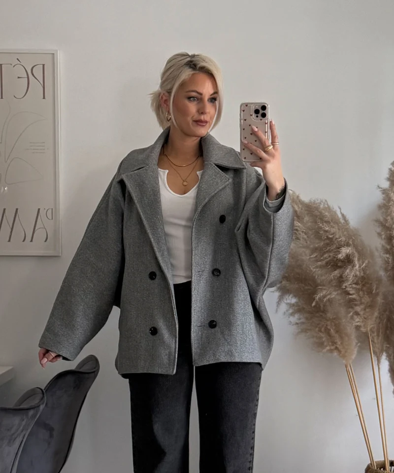 Oversize Jacke Joana Grau