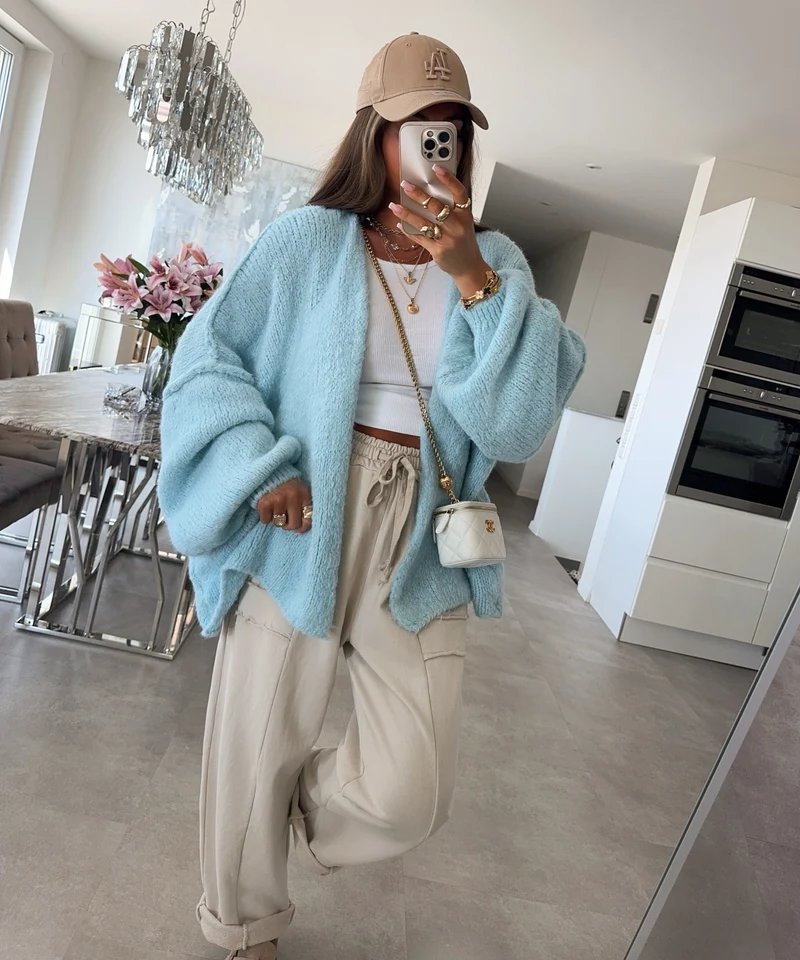 Cardigan Ray Hellblau