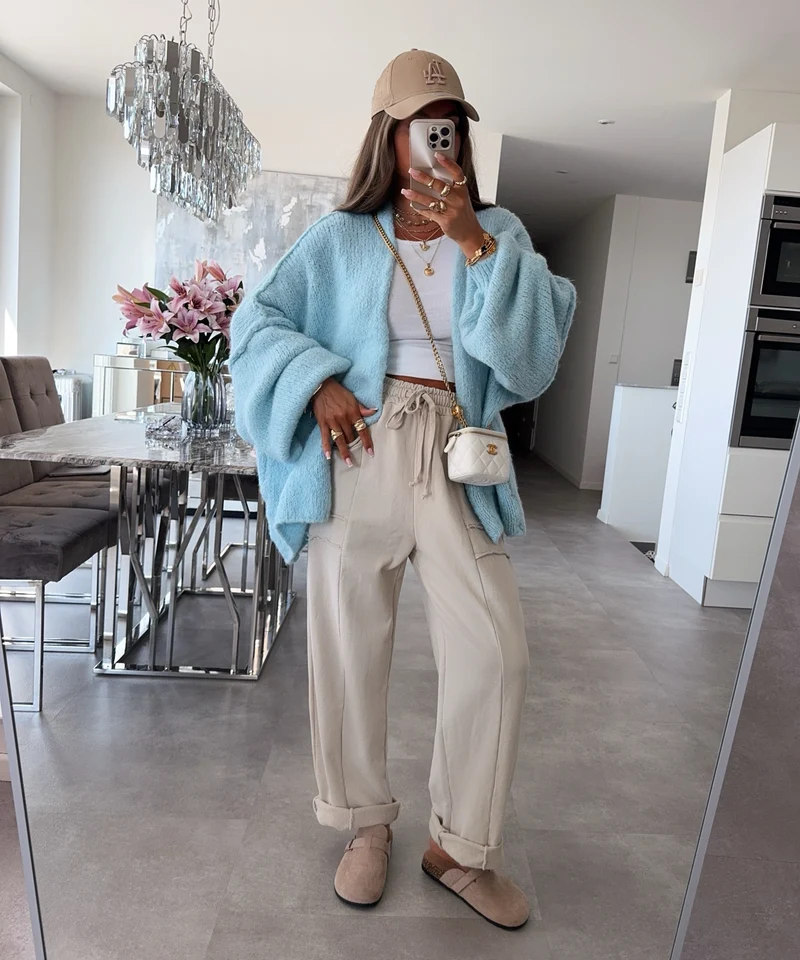 Cardigan Ray Hellblau