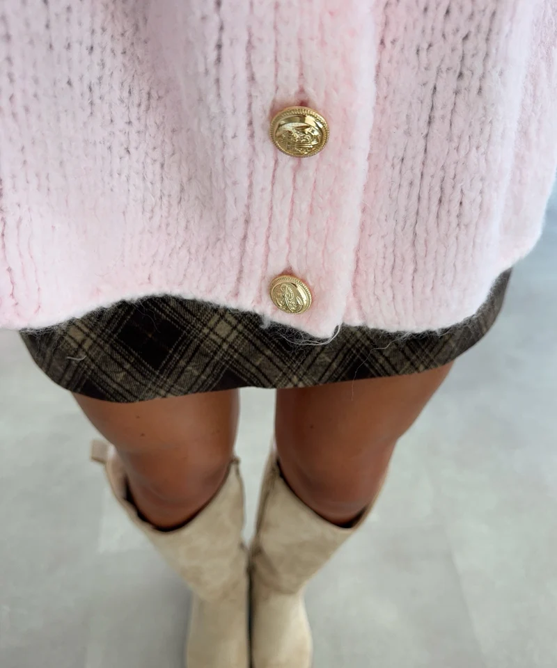 Oversize Strickjacke Jalsien Hellrosa
