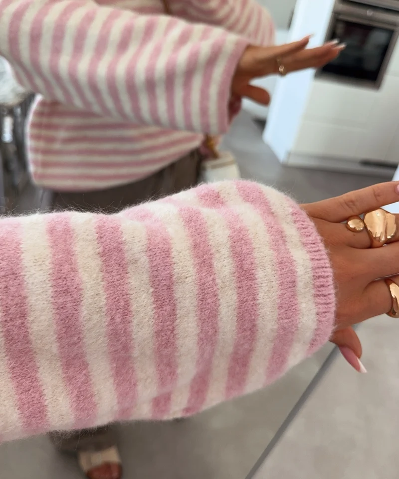 Pullover Streifen Vrona Rosa