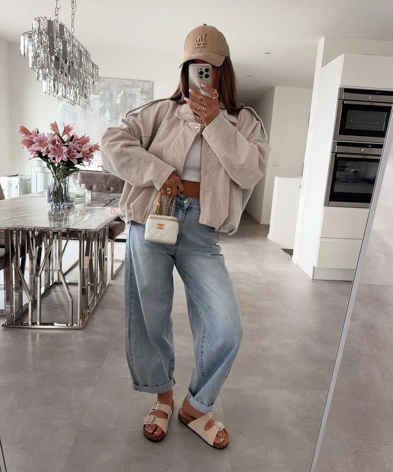 Cord Jacke Amber Beige