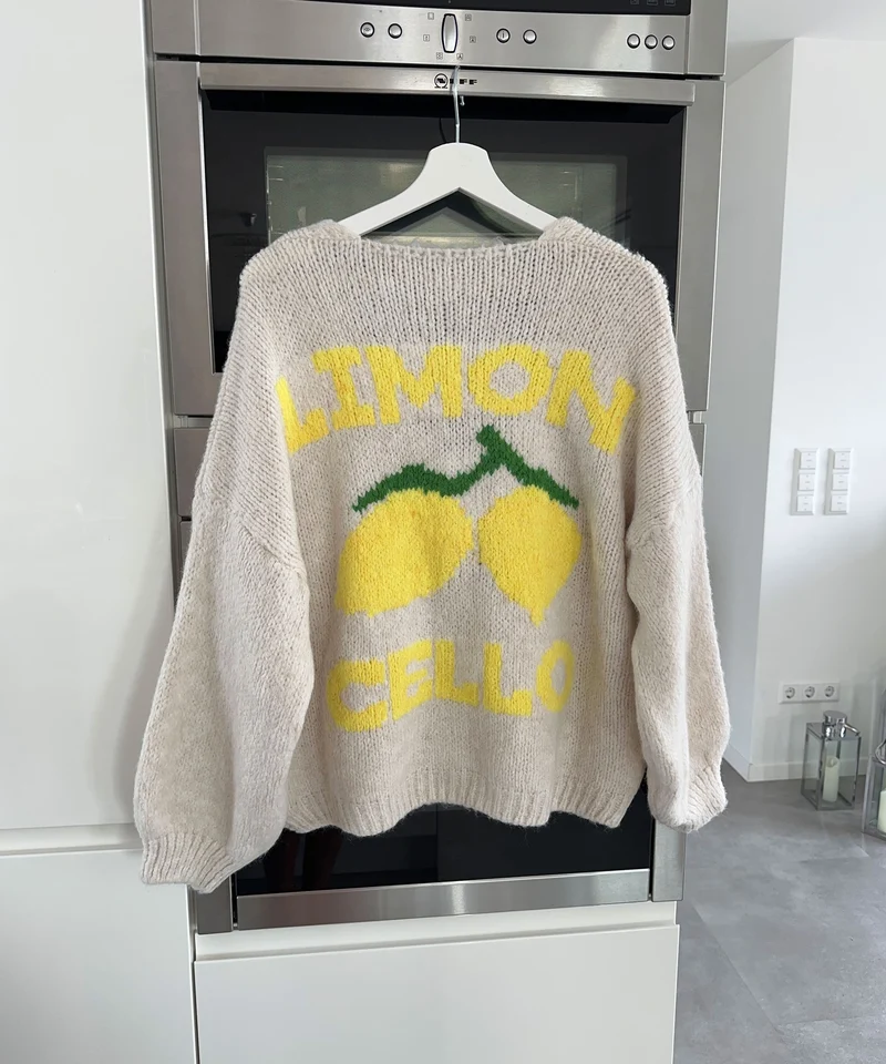 Print Cardigan Limoncello Beige