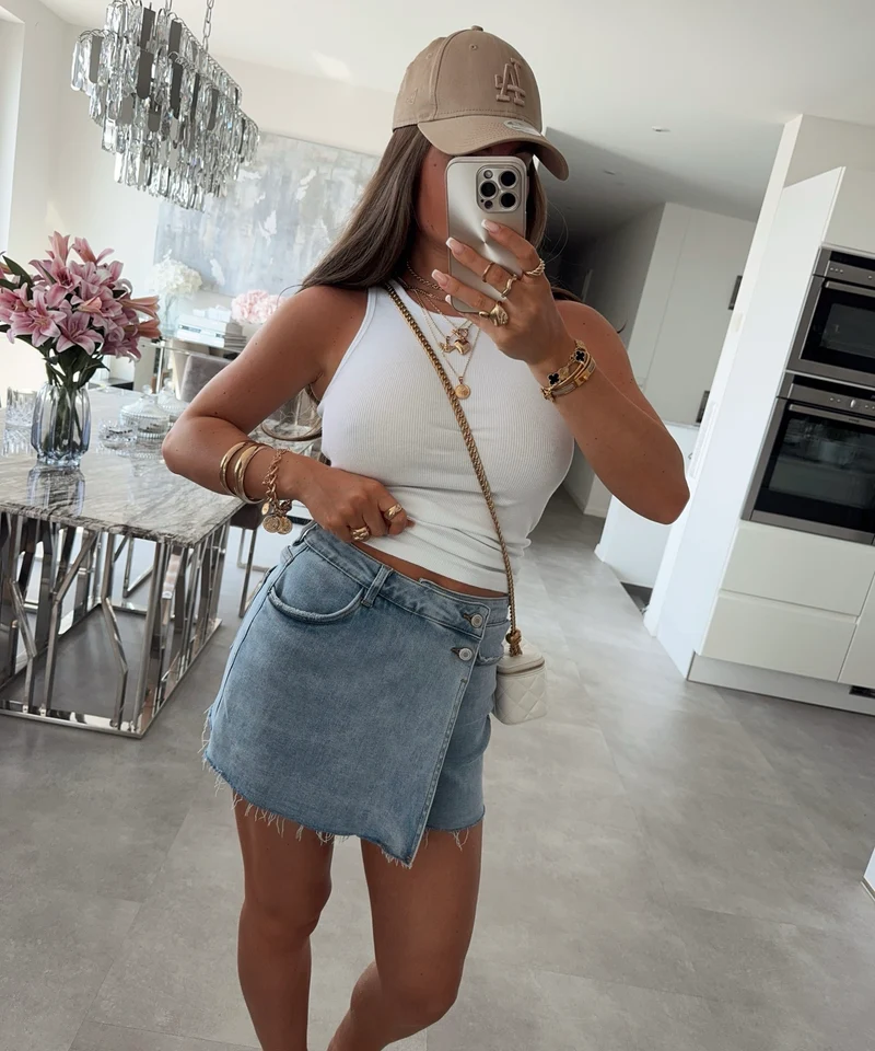 Jeans Hosenrock Calia Blau