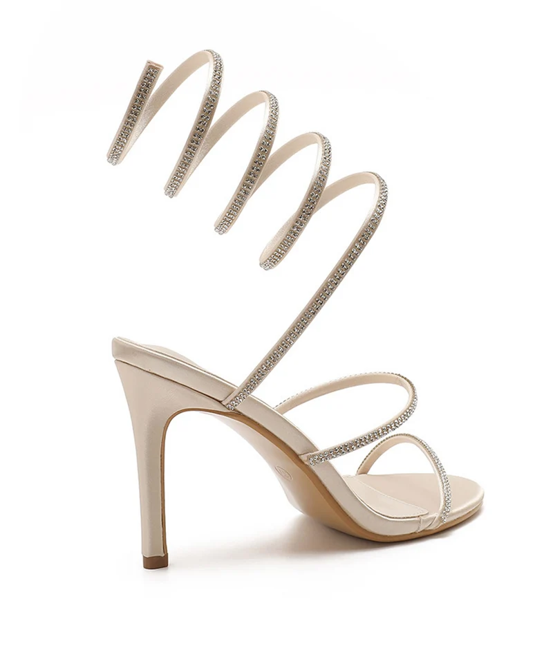 Heels Mala Strass Weiß