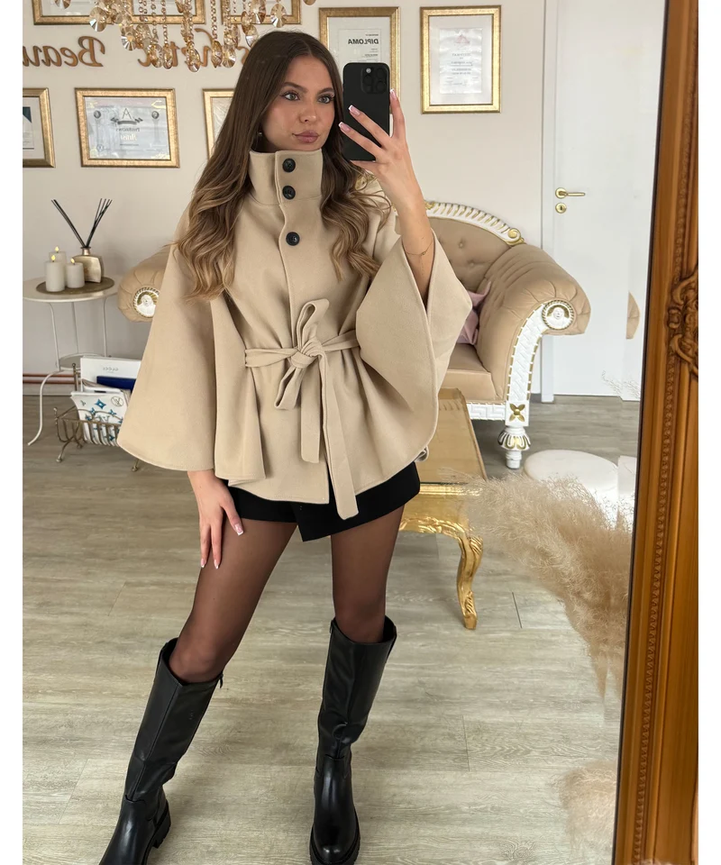 Poncho Karah Beige